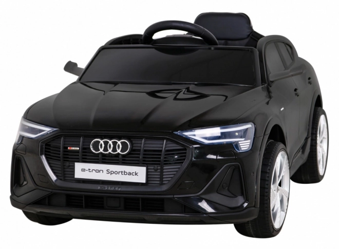 Audi E-Tron Sportback pre deti + Pilot + pohon 4x4 + pomalý rozjazd + rádio MP3 + LED – čierna