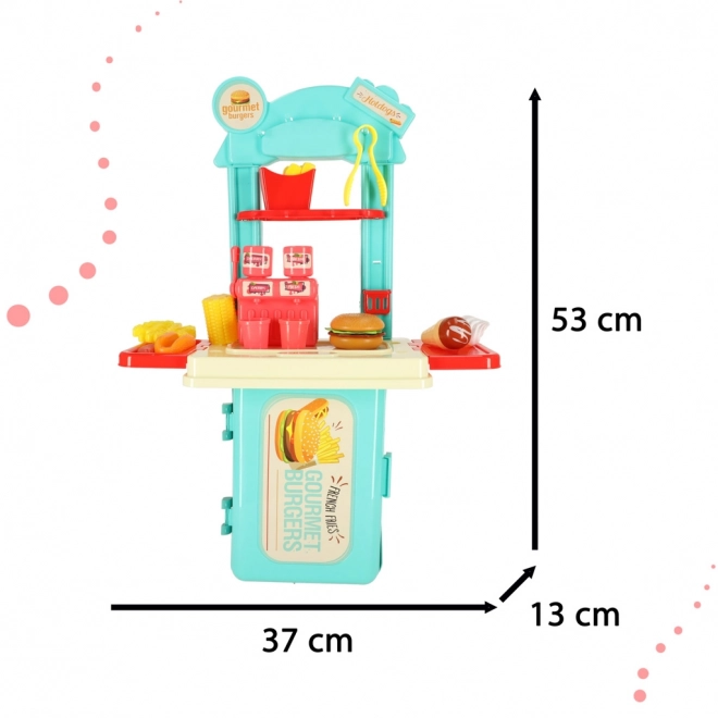 Children's Portable Ice Cream Shop Set with Accessories