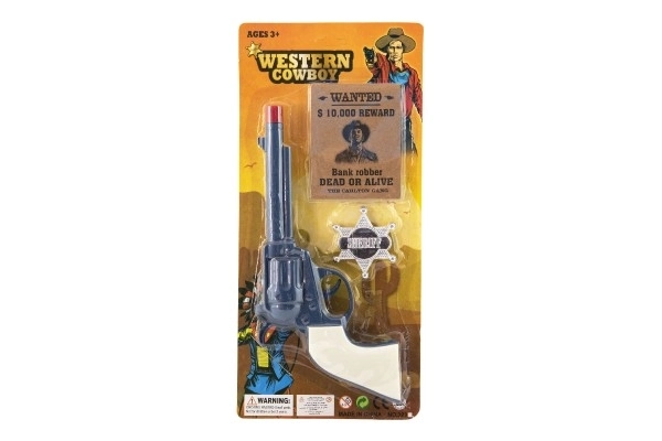 Toy Cowboy Revolver with Sheriff's Badge