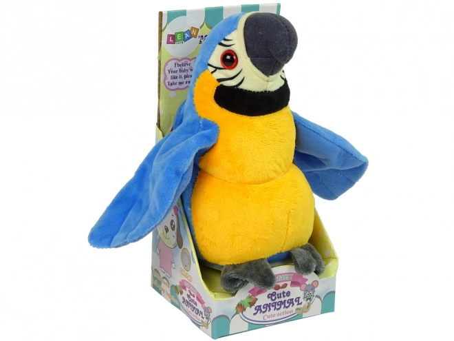 Interactive Talking Blue Parrot Toy