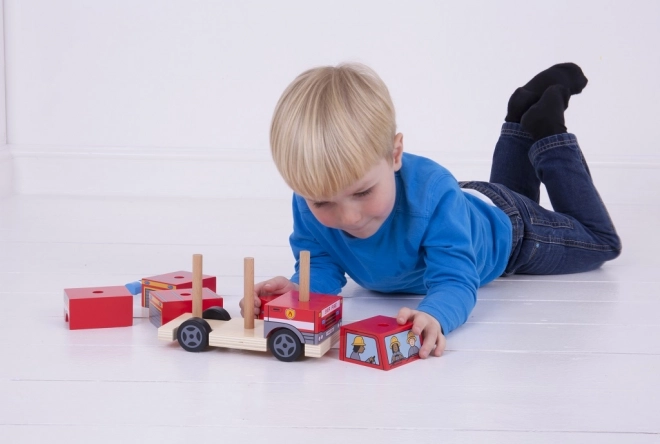 Wooden Stacking Fire Engine Toy