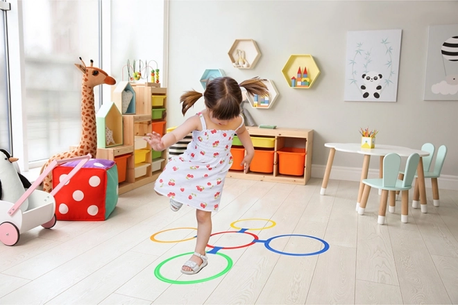 Colorful Hula Hoop Hopscotch Game