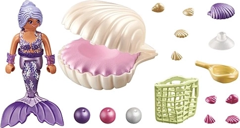 Fée magique et perles scintillantes