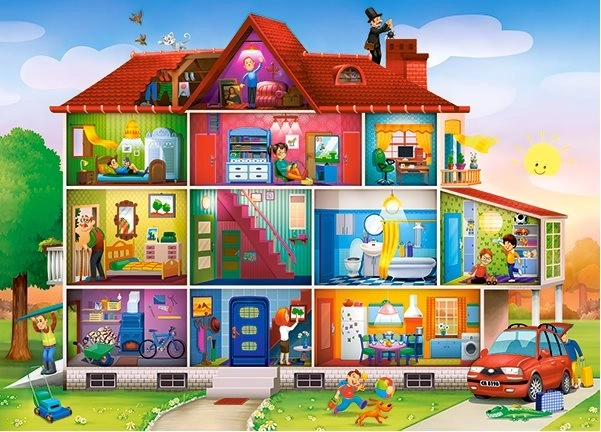 Colorful House Life Jigsaw Puzzle for Kids