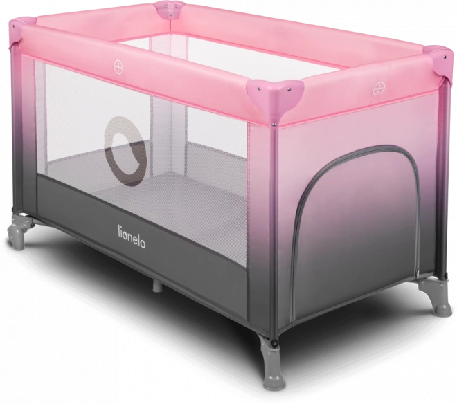 Lionelo baby travel cot Stefi in multicolor – Pink Ombre