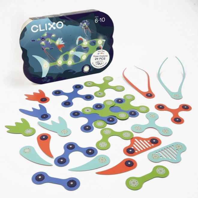 Clixo Ocean Creatures Magnetic Building Set