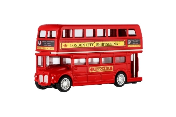 Red London Double-Decker Bus Toy