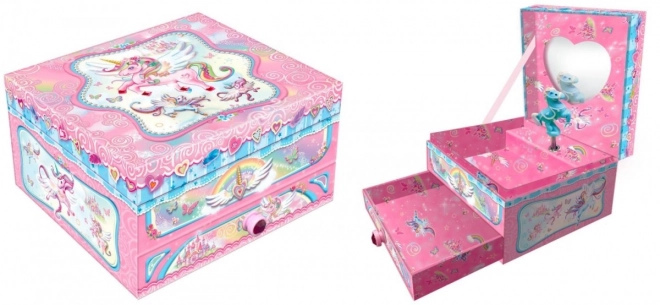 Unicorn Music Box with Drawer