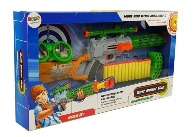 Foam Dart Gun with Target Gray