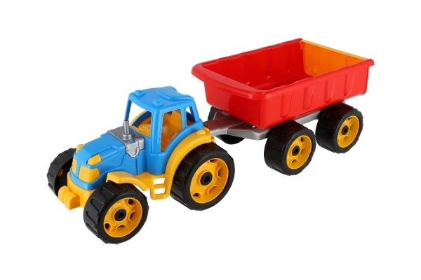 Plastic Tractor With Trailer 53cm