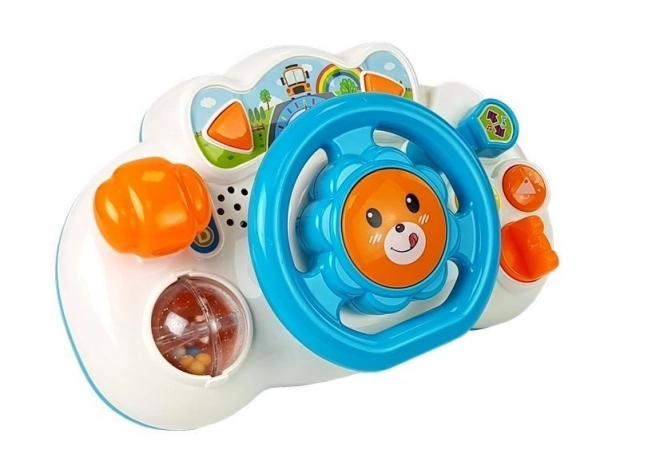 Educational Interactive Steering Wheel Toy for Babies - Blue