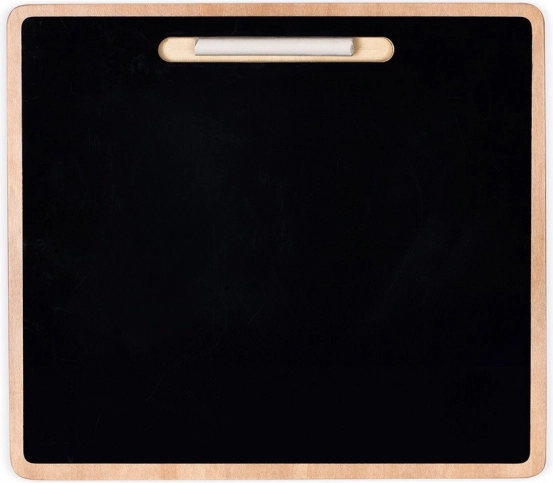 Double-sided board with chalkboard