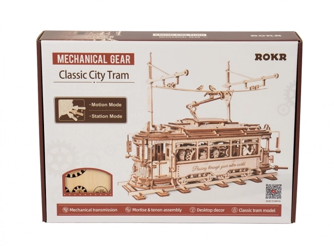 3D Wooden Mechanical Tram Puzzle