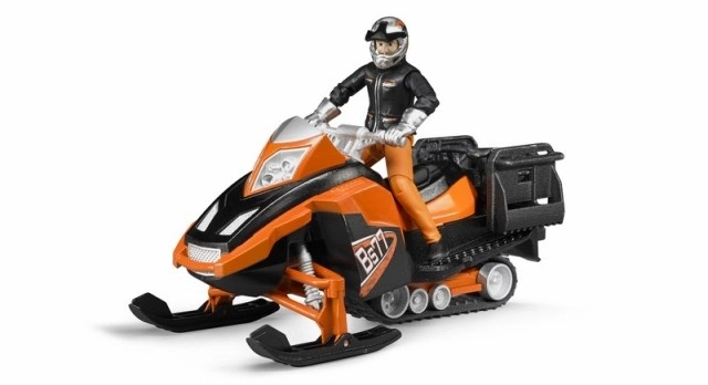 Snowmobile with Driver Figurine