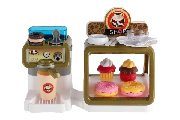 Plastic Café Set with Coffee Machine and Sweets Display