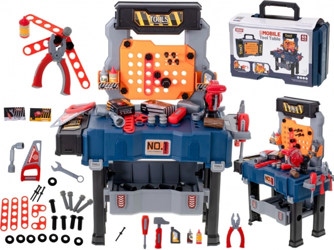 Children's Tool Workshop with Table and 65 Accessories