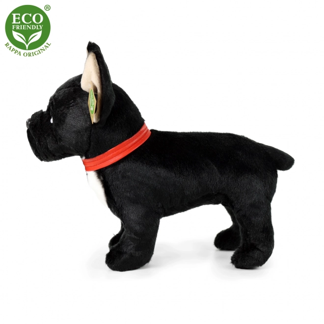 Plush French Bulldog with Red Collar Eco-Friendly 30 cm