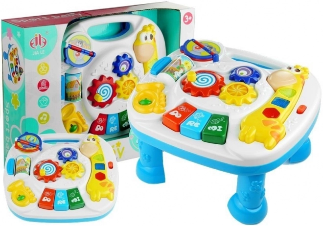 Educational Activity Table with Giraffe