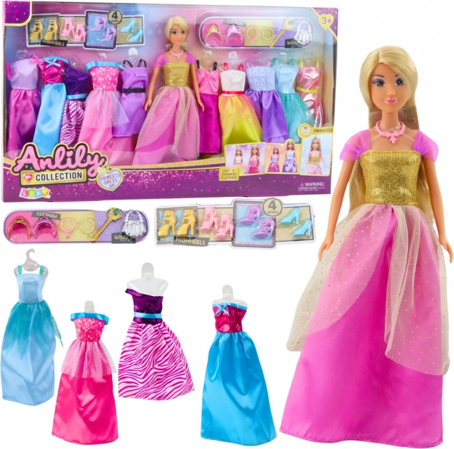 Large Fashion Set Anlily Doll with Dress and Accessories 24pcs