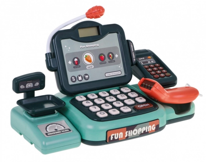 Interactive Cash Register for Kids with Scanner and Calculator