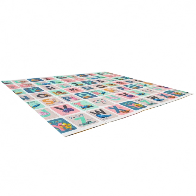 Double Sided Foldable Educational Foam Mat with Alphabet and Animals