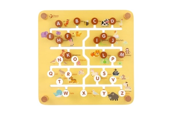 Wooden Educational Maze and Puzzle Board 2-in-1