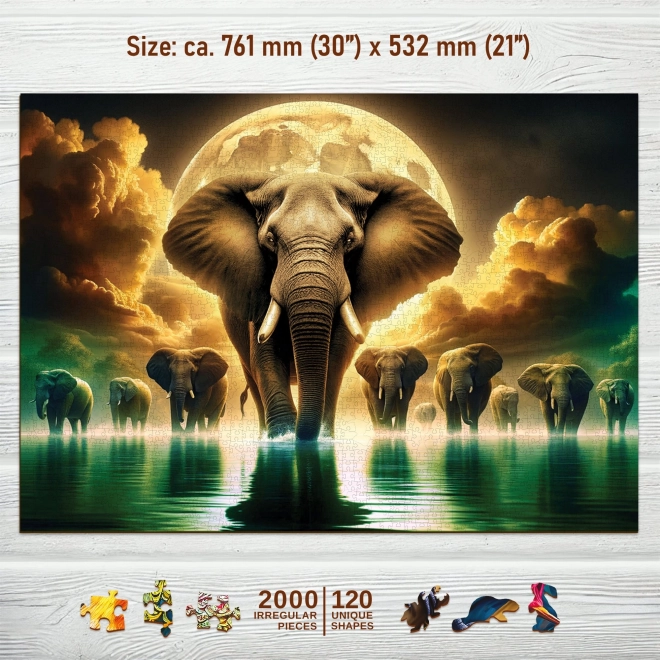 Wooden Puzzle Elephant Dreams 2000 Pieces