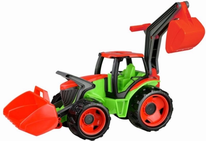 Lena tracteur avec godet et pelle – vert‑rouge