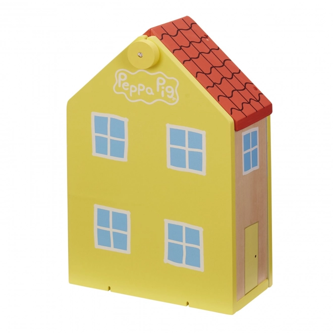 Wooden Family Dollhouse with Peppa Pig