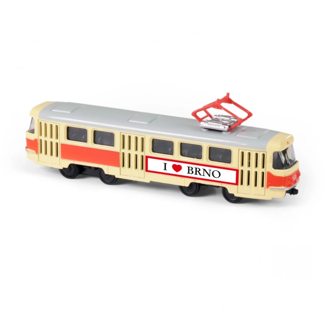 Czech Vintage Metal Tram Model