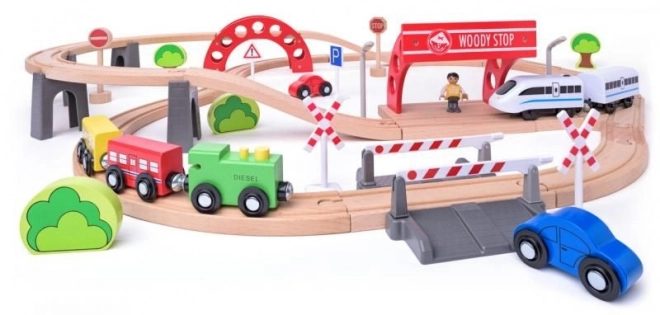 Toy Train Set with Electric Locomotive