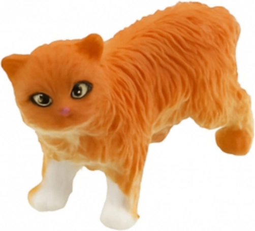 Set of Mini Cat Figures with Feeding Bowl