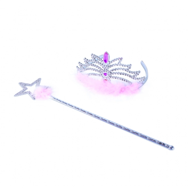 Princess Crown with Wand - Pink