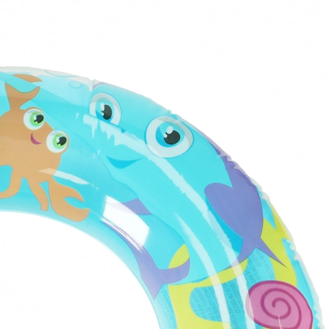 inflatable swimming ring with colorful sea animals