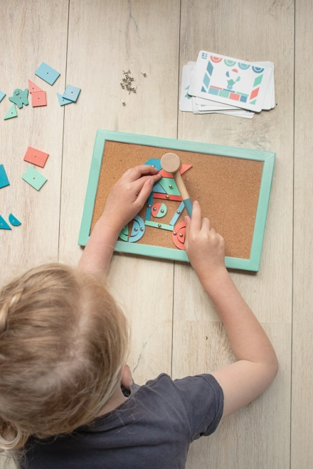 Children's Hammering Game with Wooden Pieces