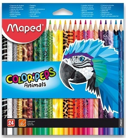 Maped Triangular Colored Pencils Color'Peps Animals Set of 24