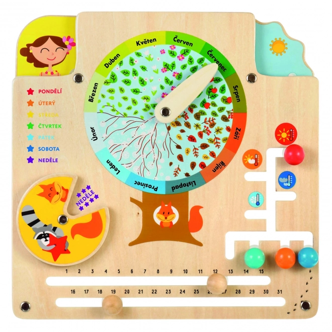 Lucy & Leo Nature Calendar - Wooden Educational Board