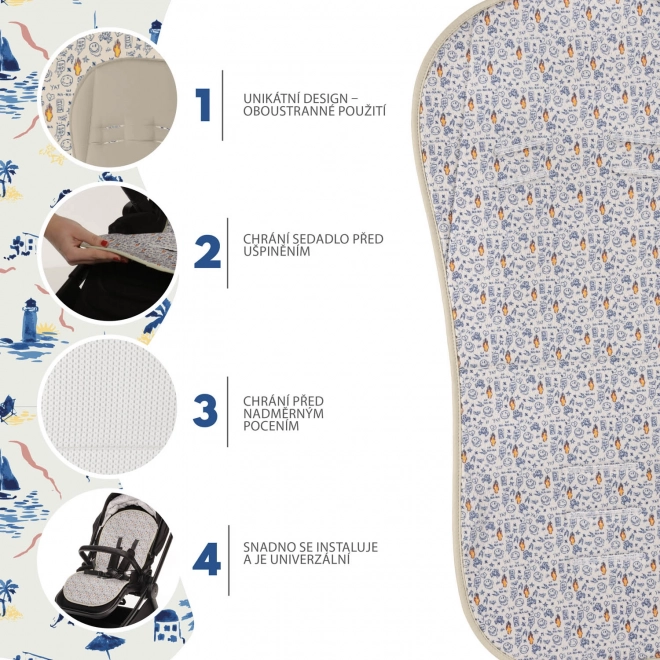 Stroller Liner Breathable Breeze Emoji Beige