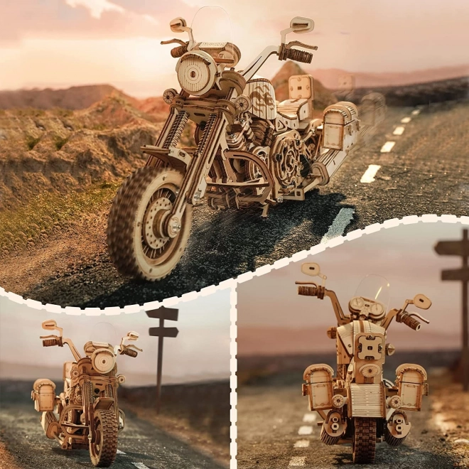 Robotime Rokr 3D Wooden Puzzle Cruiser Motorcycle