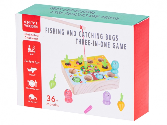 Magnetic Wooden Montessori Fishing Game