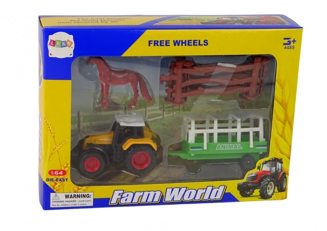 Farm Tractor and Horse Set