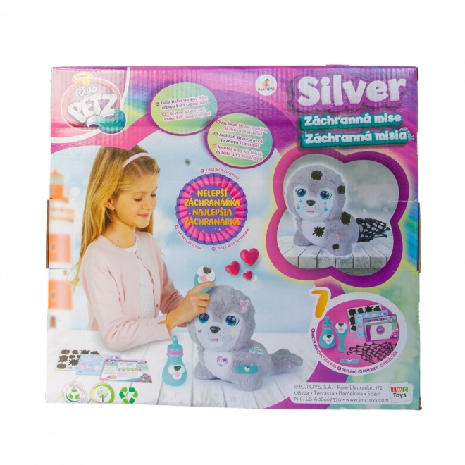 Interactive Plush Seal Silver