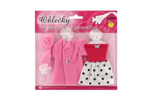 Doll Dress Set with Coat and Hat