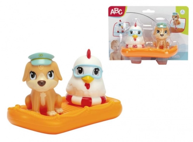 Animal Bath Toys with Boat