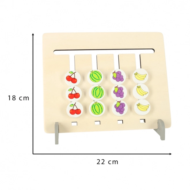 Wooden Educational Toy Match Colors and Fruits Montessori