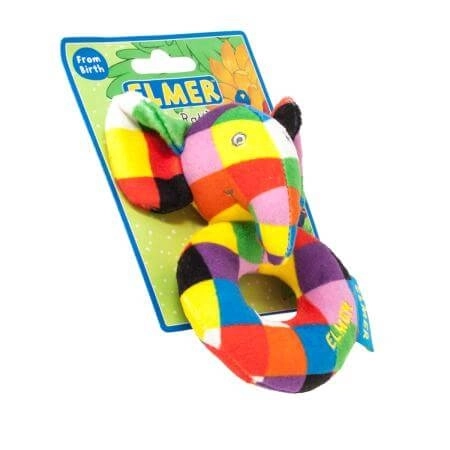 Rainbow Rattle Ring Elmer