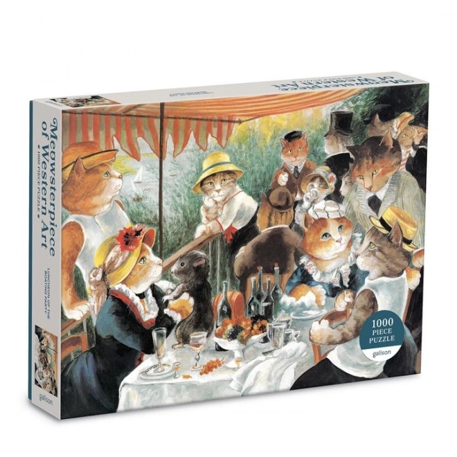 Breakfast Rowers with Cats 1000 Piece Puzzle