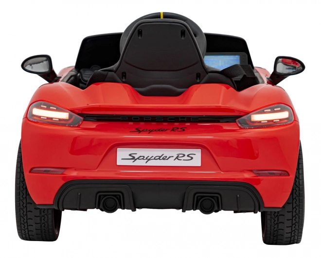 Elektrické autíčko Porsche 718 s MP4 audio panelom – Červené