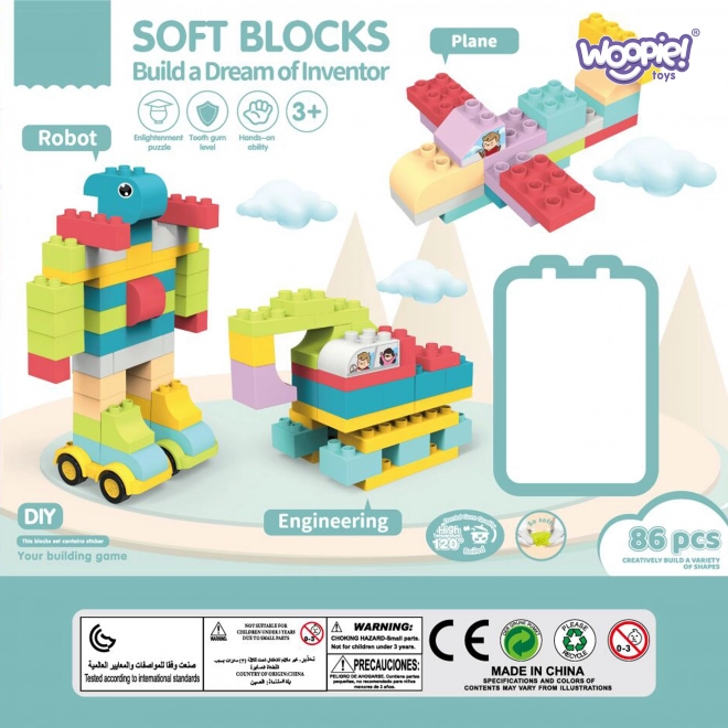 WOOPIE Building Blocks Large Construction Blocks for Kids 86 pcs