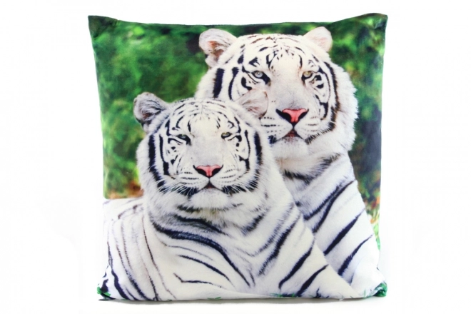 White Tiger Decorative Cushion